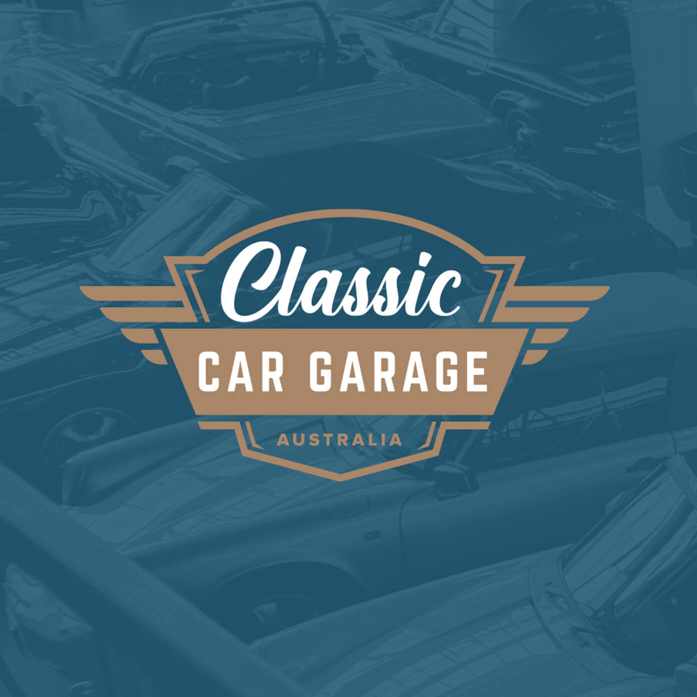 classic car garage tile